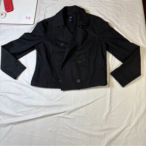 GAP Women's Classic Black Pea Coat Size L